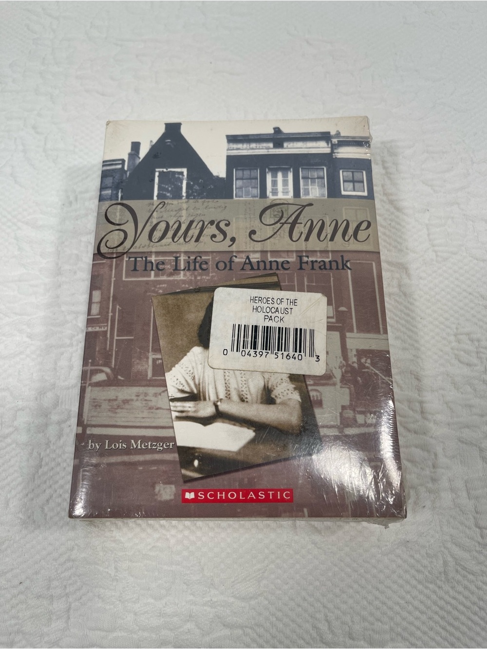 Scholastic Brown and Cream Cover: Yours, Anne - The Life of Anne Frank